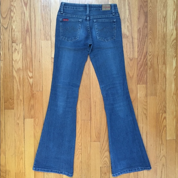 Bell Bottom Denim Blue Jeans l Medium Wash lSize25 - Picture 4 of 5